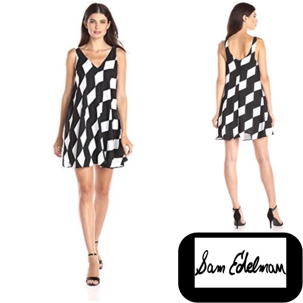 Sam Edelman Double V Neck Shift Dress